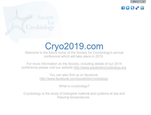 Tablet Screenshot of cryo2019.com